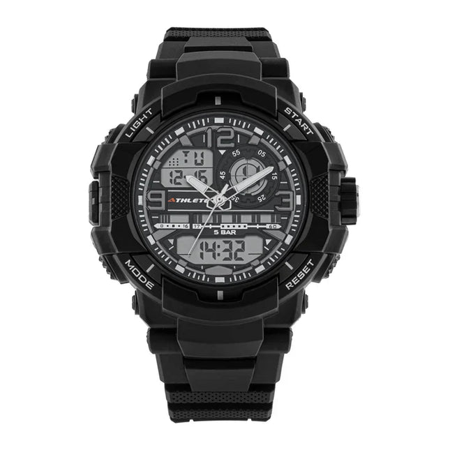 ELIZ ES8966G8NGN PU Case & Strap Analog-Digital Men's Watch