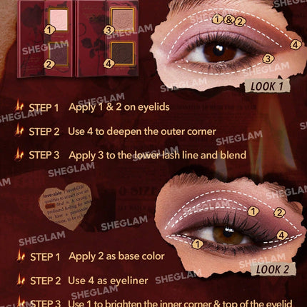 Sheglam Ember Rose Burning Devotion Color Palette Eye Shadow-xpressionsstyle