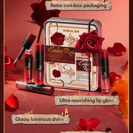 Sheglam Ember Rose Immortal Love Nourishing Lip Gloss Set-xpressionsstyle