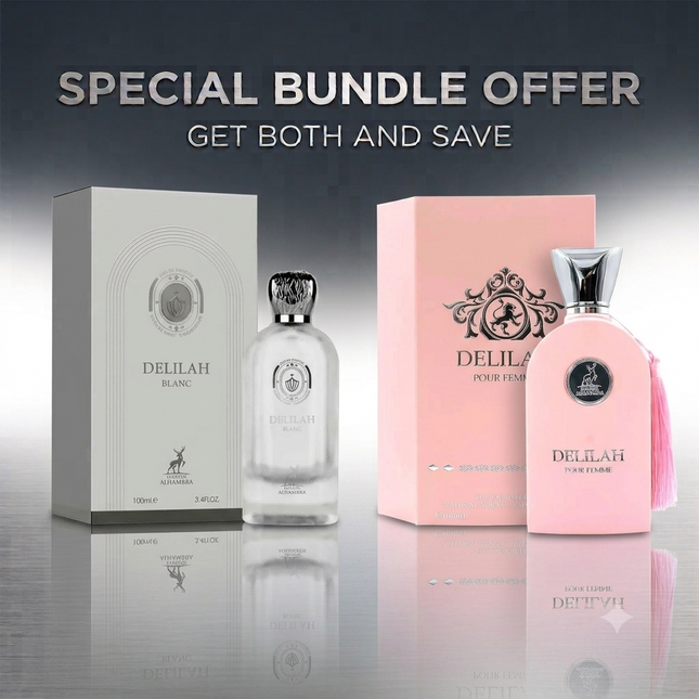 Delilah Pour Femme by Maison Alhambra Eau de Parfum 100ml + Delilah Blanc Perfume for Women EDP 100ml