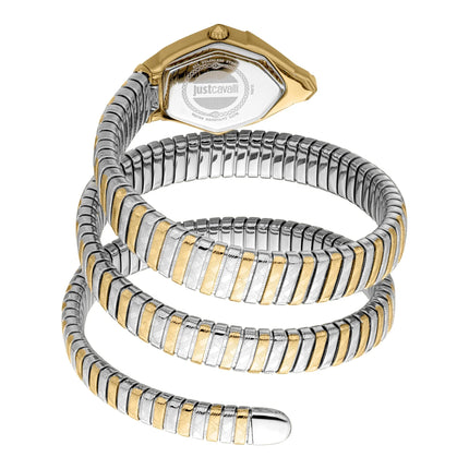 Just Cavalli JC1L304M0055 Women's Mesmerizing Two Tones YG Silver Snake Quartz Watch