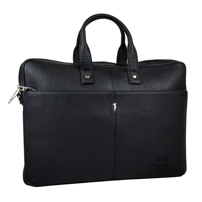 Men's Premium Full-Grain Leather Laptop Briefcase - Fits Up to 15.6" Laptops-Impulse Warehouse UAE