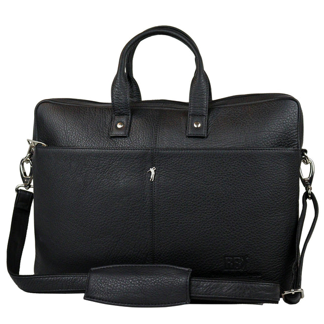 Men's Premium Full-Grain Leather Laptop Briefcase - Fits Up to 15.6" Laptops-Impulse Warehouse UAE