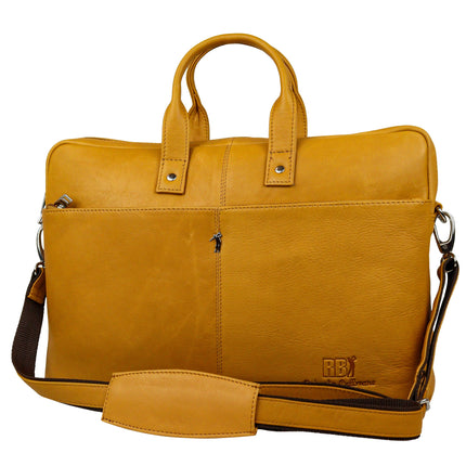 Men's Premium Full-Grain Leather Laptop Briefcase - Fits Up to 15.6" Laptops-xpressionsstyle