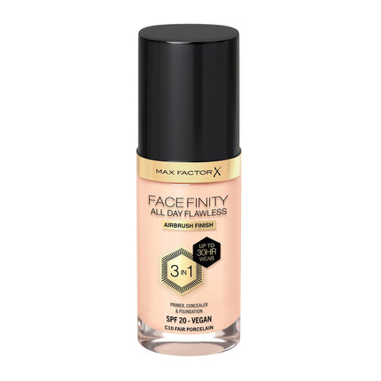 Max Factor Facefinity All Day Flawless Foundation - C10 Fair Porcelain (30ml)-xpressionsstyle