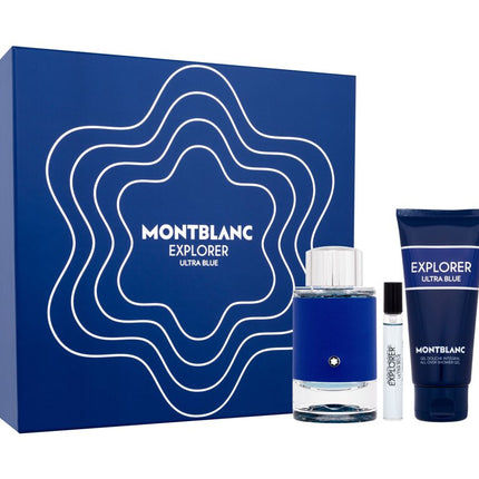 Mont Blanc For Men Explorer Ultra Blue 3 Pieces Gift Set EDP 100ml-xpressionsstyle