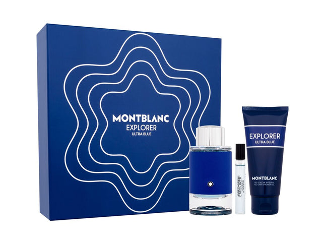 Mont Blanc For Men Explorer Ultra Blue 3 Pieces Gift Set EDP 100ml-Impulse Warehouse UAE