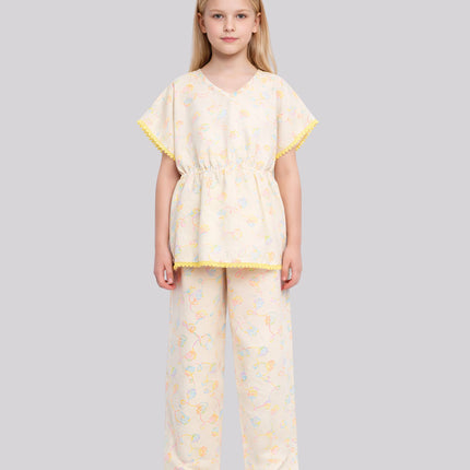 Girl's All Over Printed Palazzo Pants
