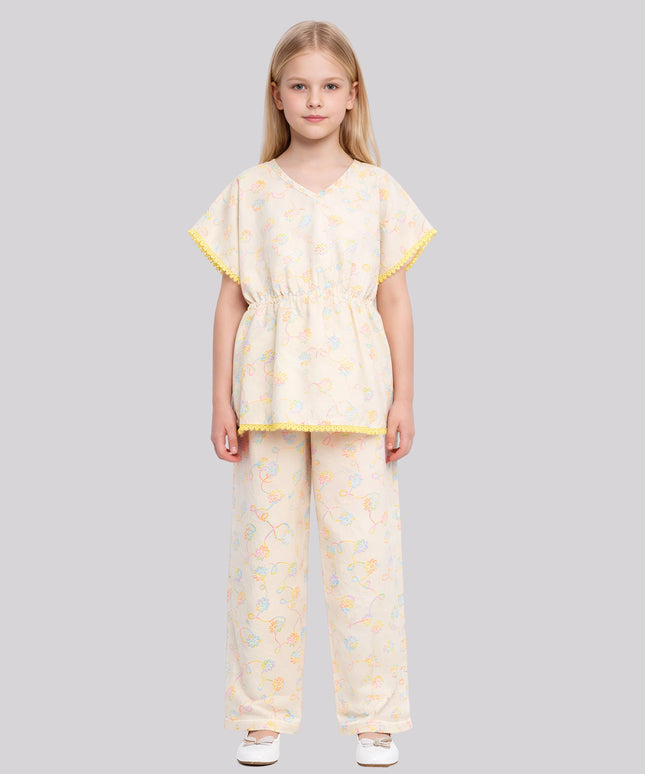 Girl's All Over Printed Palazzo Pants