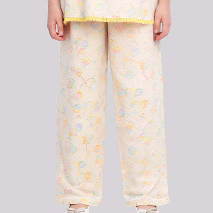 Girl's All Over Printed Palazzo Pants – image 3