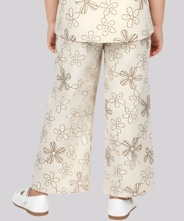 Girl’S All Over Embroidered Palazzo Pants – image 2