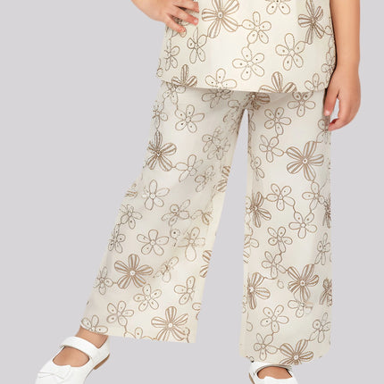 Girl’S All Over Embroidered Palazzo Pants – image 3