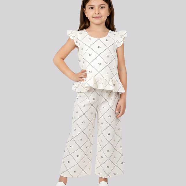Girl's All Over Printed Palazzo Pants