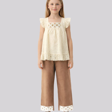 Girl's Embroidered Pant – image 2