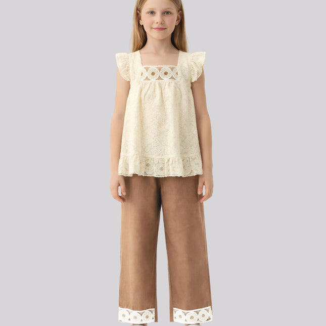 Girl's Embroidered Pant – image 2