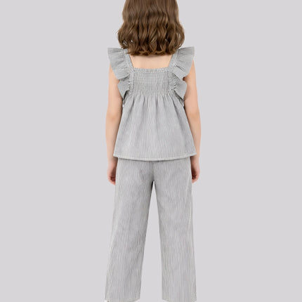 Girl's Striped Wide-Leg Pant – image 2