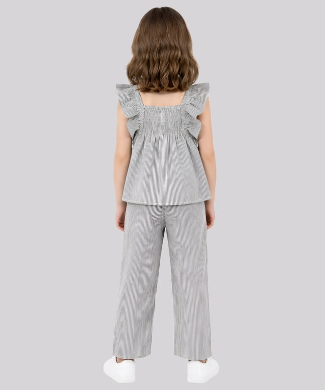 Girl's Striped Wide-Leg Pant – image 2