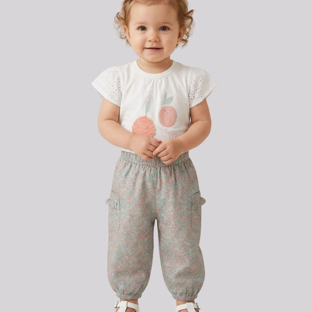Baby Girl's Top & Harem Pant Set