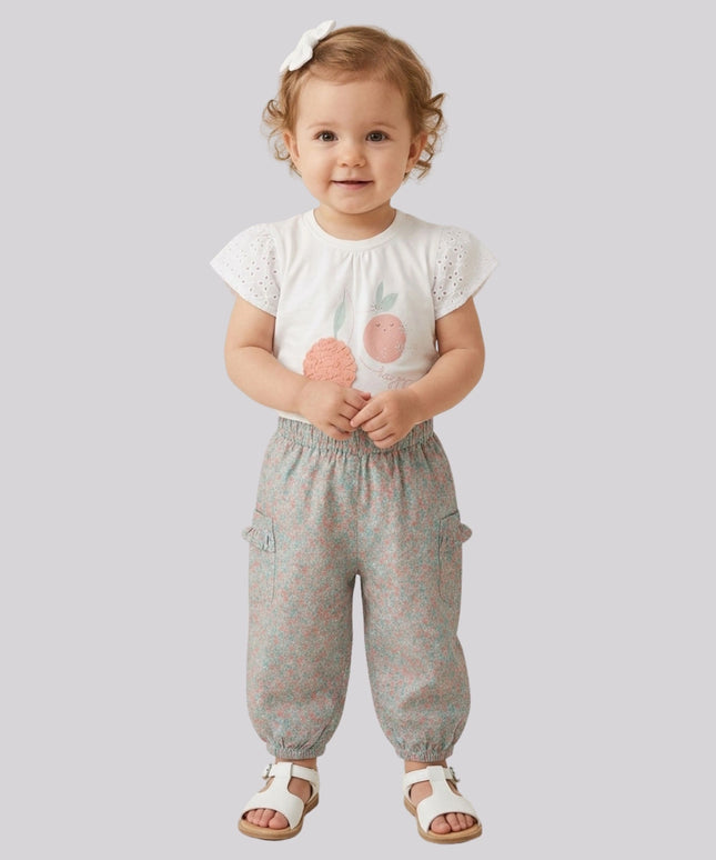 Baby Girl's Top & Harem Pant Set