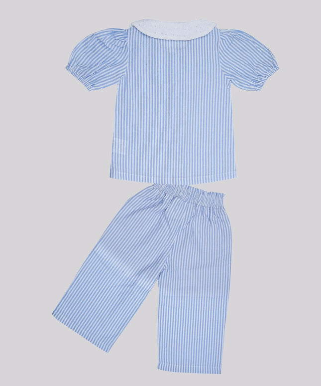 Baby Girl’S Striped Top & Flare Pant Set – image 2