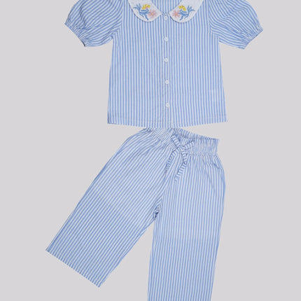 Baby Girl’S Striped Top & Flare Pant Set – image 3