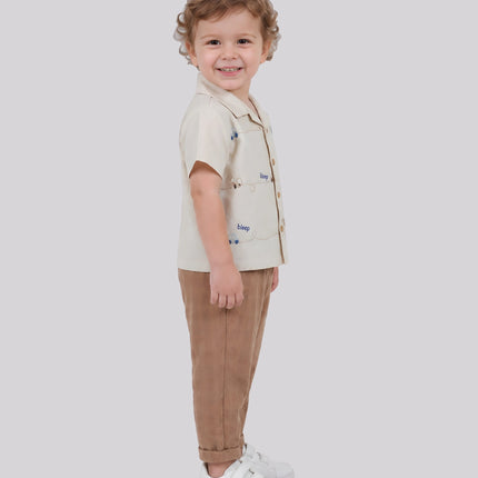 Baby Boy's Shirt, Inner Top & Pant Set – image 3