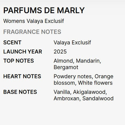 Parfums De Marly Valaya Exclusif Eau de Parfum for Women 75ml