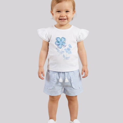 Baby Girl's Top & Shorts Set