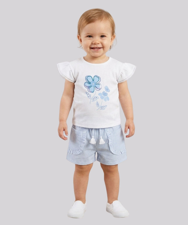 Baby Girl's Top & Shorts Set