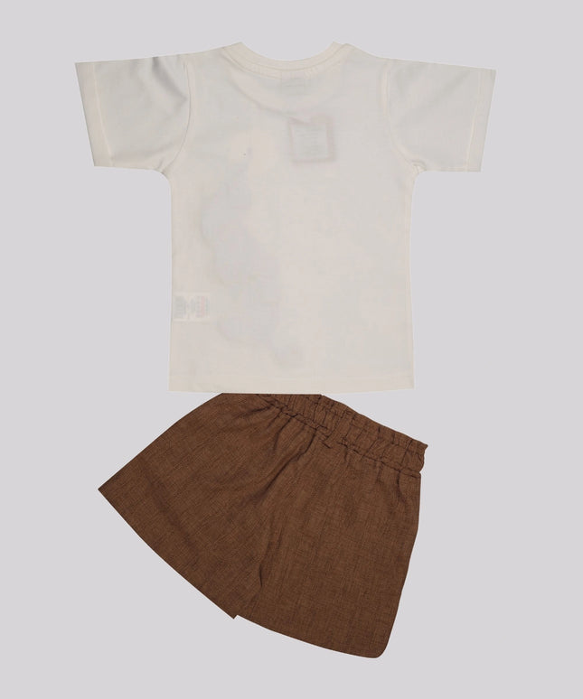 Baby Girl’S Embroidered Top & Shorts Set – image 2