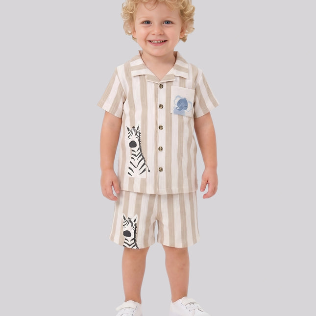 Baby Boy's Shirt & Shorts Set