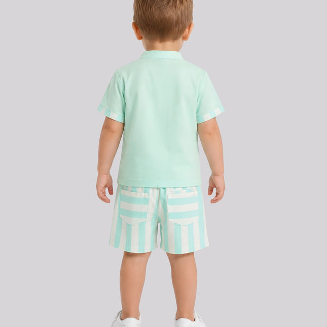 Baby Boy's Kurta Shirt & Short Set – image 2