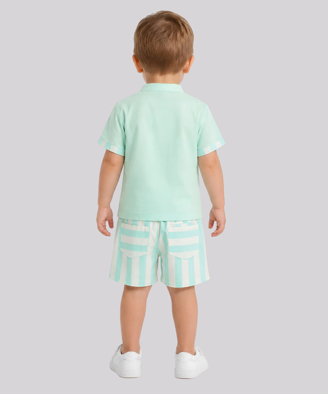 Baby Boy's Kurta Shirt & Short Set – image 2