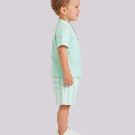 Baby Boy's Kurta Shirt & Short Set – image 3