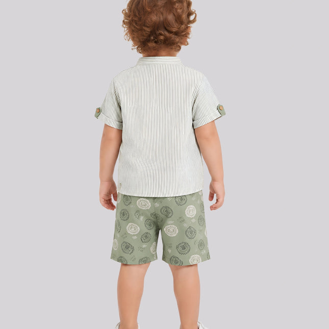 Baby Boy's Kurta Shirt & Short Set – image 2