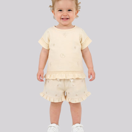 Baby Girl's Top & Shorts Set