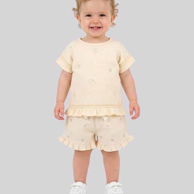Baby Girl's Top & Shorts Set