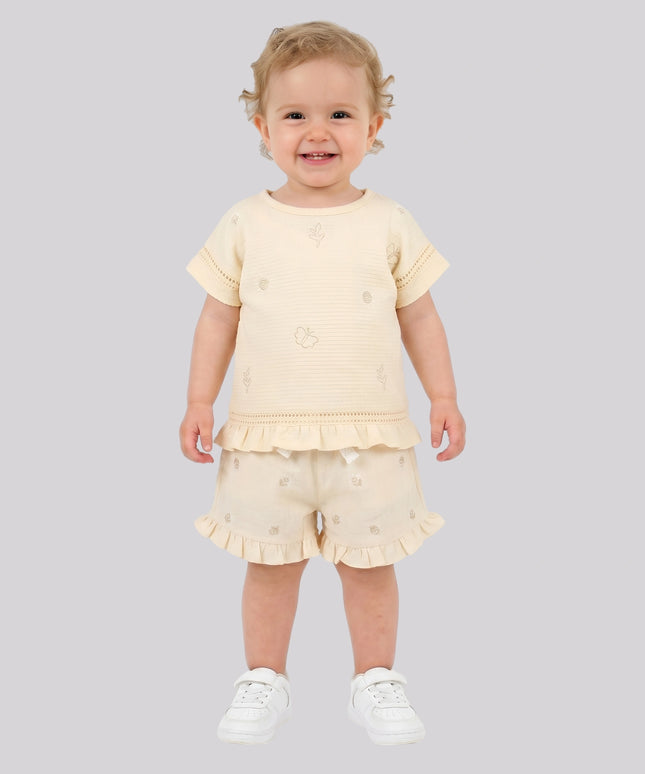 Baby Girl's Top & Shorts Set