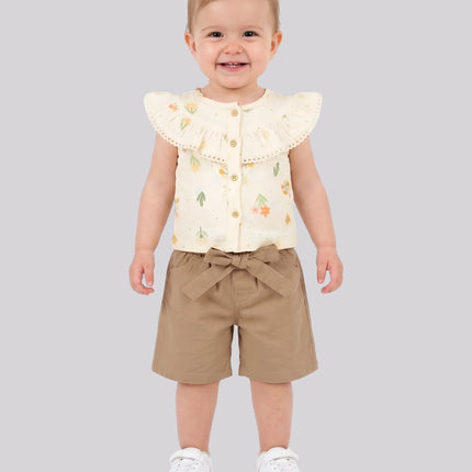 Baby Girl's Top & Shorts Set