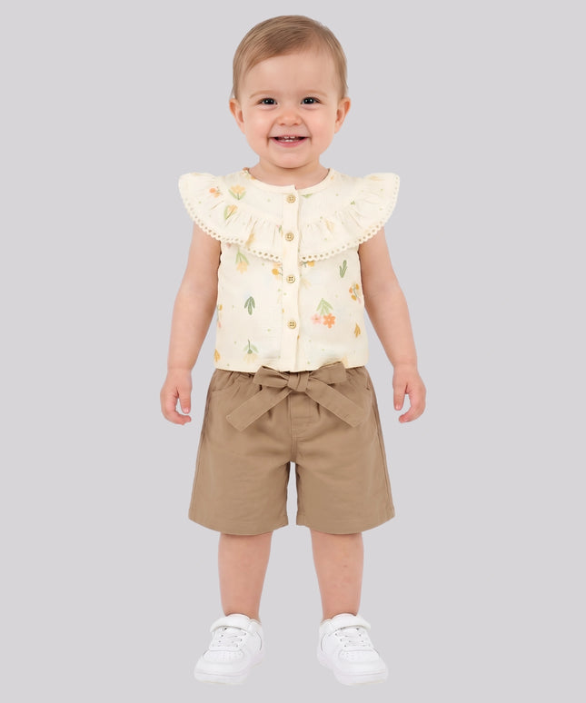 Baby Girl's Top & Shorts Set