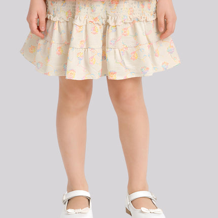 Girl’S All Over Printed Smocked Skirt – image 3