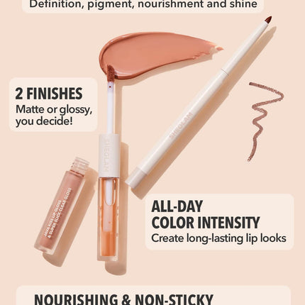 Sheglam Soft 90's Glam Lip Liner and Lip Duo Set-xpressionsstyle