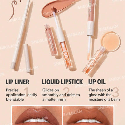 Sheglam Soft 90's Glam Lip Liner and Lip Duo Set-xpressionsstyle