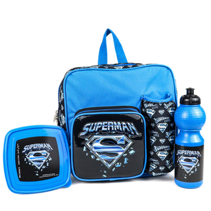 Warner Bros Superman 3 in 1 Backpack Set for Toddler Preschool Kindergarten Kids-xpressionsstyle