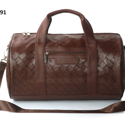 Nautica Intrecciato Leatherette Unisex Duffel Bag-xpressionsstyle