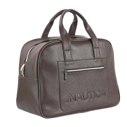Nautica Zip Closure Leatherette Unisex Duffel Bag-xpressionsstyle