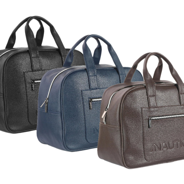 Nautica Zip Closure Leatherette Unisex Duffel Bag-xpressionsstyle