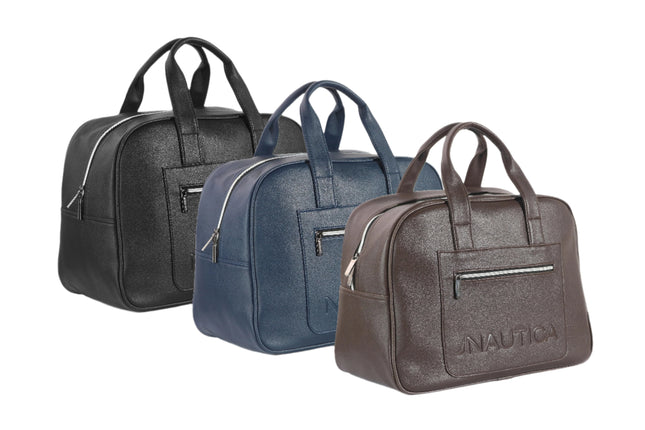 Nautica Zip Closure Leatherette Unisex Duffel Bag-xpressionsstyle