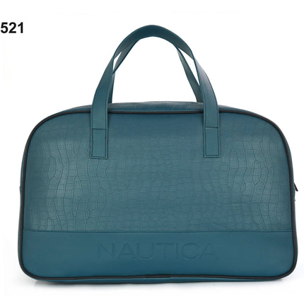 Nautica Croco Textured Leatherette Unisex Duffel Bag-xpressionsstyle