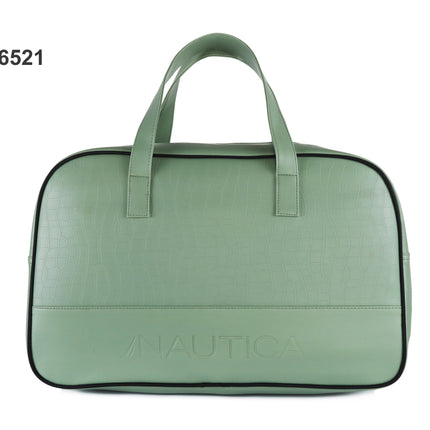 Nautica Croco Textured Leatherette Unisex Duffel Bag-xpressionsstyle